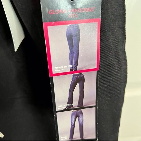 NWT Gloria Vanderbilt Black Classic Fit Tapered Leg Stretch Jean Size‎ 18 Short - Picture 11 of 12